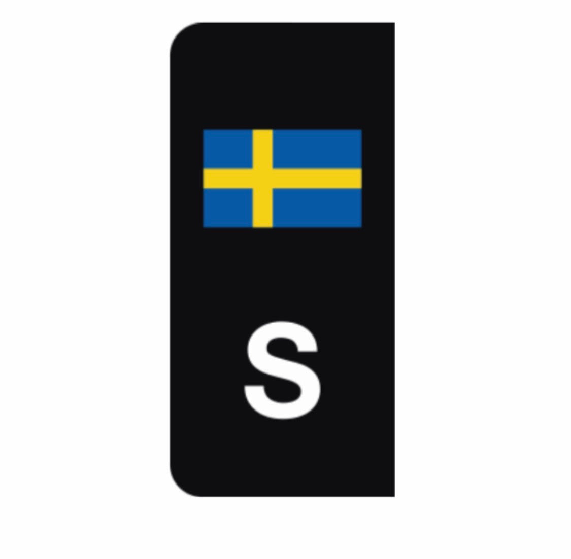 SVART S MÄRKE SVENSKA FLAGGAN (2ST)